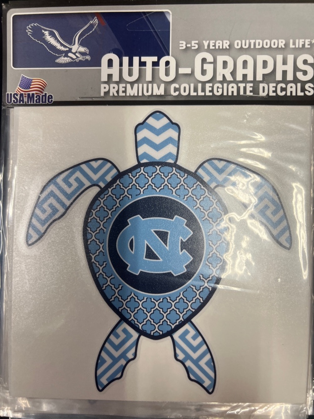 NEW UNC Turtle Decal - Carolina Blue